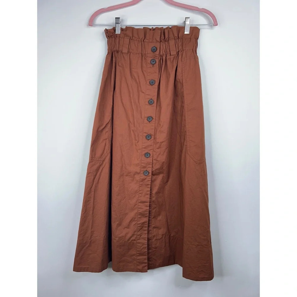 Everlane Easy Button-Front Midi Skirt